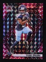 Tyjae Spears 2025 Panini Mosaic Mosaic Pink Spectris FOTL #69 #01/13 at PristineAuction.com