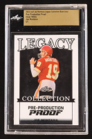 Joe Montana 2024 Leaf Joe Montana Legacy Base Auto Pre-Production Proof Clear White #NNO #1/1 (Leaf Encapsulated) at PristineAuction.com