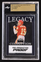 Joe Montana 2024 Leaf Joe Montana Legacy Base Auto Pre-Production Proof Clear Platinum #NNO #1/1 (Leaf Encapsulated) at PristineAuction.com