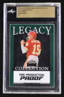 Joe Montana 2024 Leaf Joe Montana Legacy Base Auto Pre-Production Proof Clear Green #NNO #1/1 (Leaf Encapsulated) at PristineAuction.com