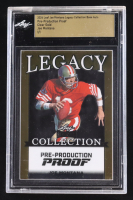 Joe Montana 2024 Leaf Joe Montana Legacy Base Auto Pre-Production Proof Clear Gold #NNO #1/1 (Leaf Encapsulated) at PristineAuction.com