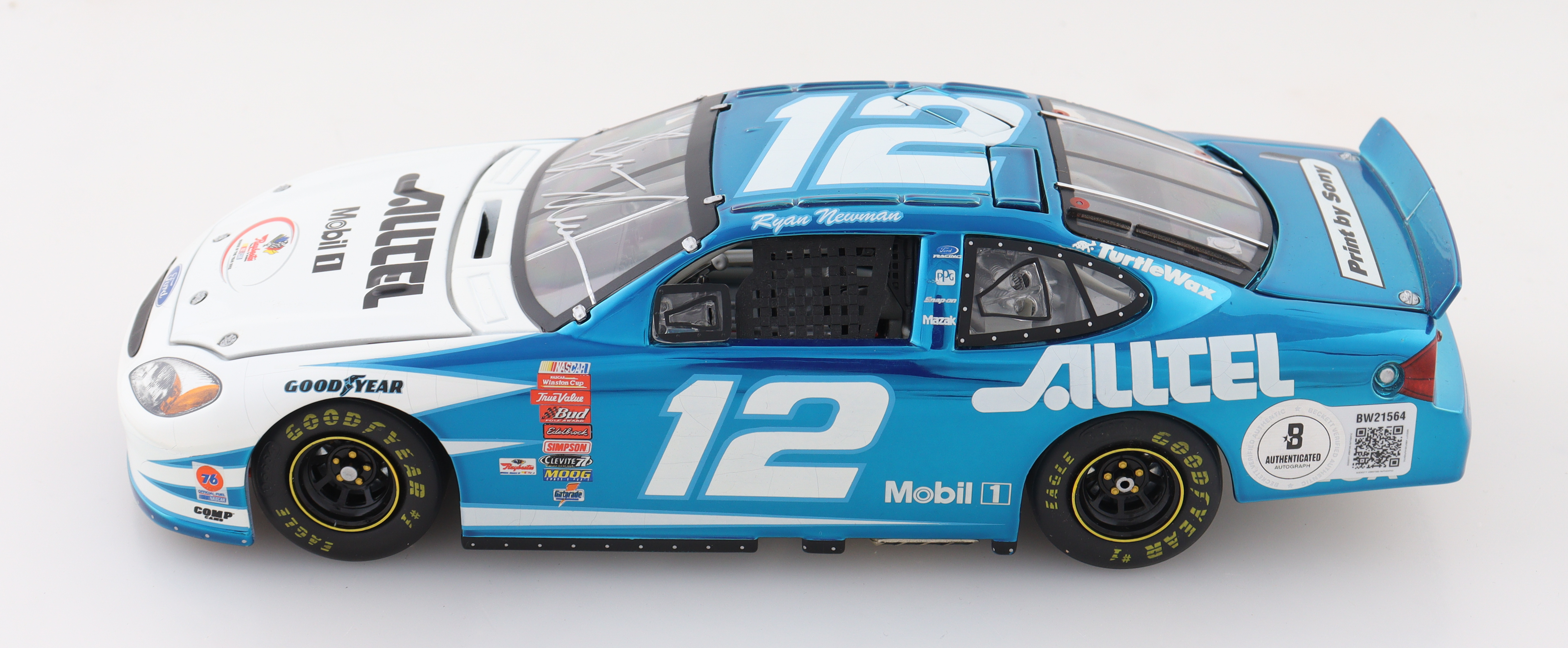 Ryan Newman Signed NASCAR LE #12 AllTel Mobil 1 2002 Ford Taurus 1:24 Die-Cast Car (Beckett) at PristineAuction.com Ryan Newman Signed NASCAR LE #12 AllTel Mobil 1 2002 Ford Taurus 1:24 Die-Cast Car (Beckett) at PristineAuction.com