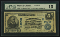 1902 United States of America $5 Five Dollar National Bank Note (PMG 15) at PristineAuction.com