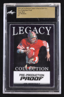 Joe Montana 2024 Leaf Joe Montana Legacy Base Auto Pre-Production Proof Clear Blue #NNO #1/1 (Leaf Encapsulated) at PristineAuction.com