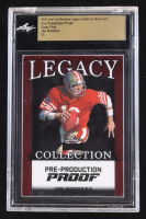 Joe Montana 2024 Leaf Joe Montana Legacy Base Auto Pre-Production Proof Clear Pink #NNO #1/1 (Leaf Encapsulated) at PristineAuction.com