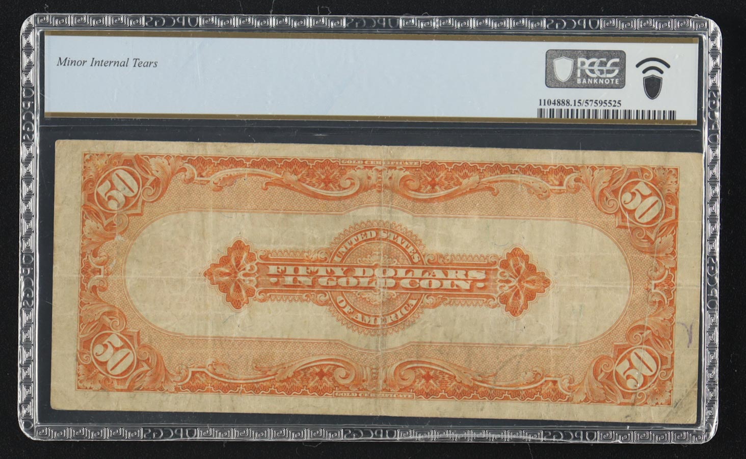 1922 United States of America $50 Fifty Dollar Gold Certificate Note (PCGS 15) at PristineAuction.com 1922 United States of America $50 Fifty Dollar Gold Certificate Note (PCGS 15) at PristineAuction.com