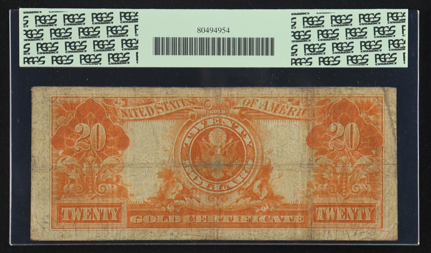 1922 United States of America $20 Twenty Dollar Gold Certificate Note (PCGS 12) at PristineAuction.com 1922 United States of America $20 Twenty Dollar Gold Certificate Note (PCGS 12) at PristineAuction.com