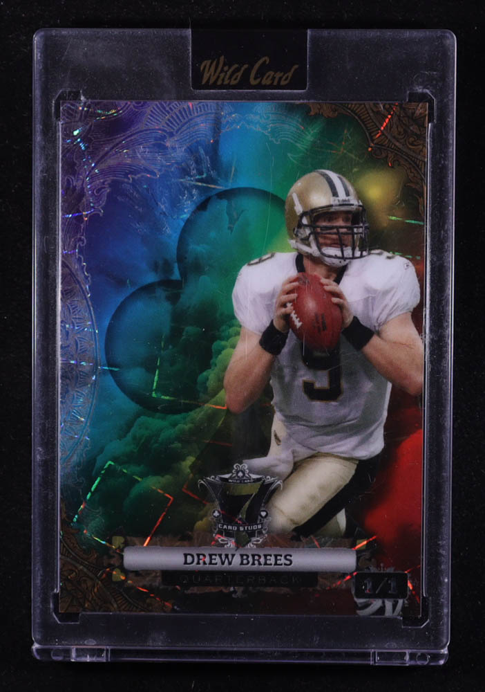 Drew Brees 2024 Wild Card 7 Card Studs Clubs Rainbow Lasers #P7CECDB3 #1/1 at PristineAuction.com Drew Brees 2024 Wild Card 7 Card Studs Clubs Rainbow Lasers #P7CECDB3 #1/1 at PristineAuction.com