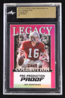 Joe Montana 2024 Leaf Joe Montana Legacy Base Auto Pre-Production Proof Prismatic Pink #NNO #1/1 (Leaf Encapsulated) at PristineAuction.com