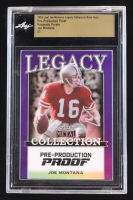 Joe Montana 2024 Leaf Joe Montana Legacy Base Auto Pre-Production Proof Prismatic Purple #NNO #1/1 (Leaf Encapsulated) at PristineAuction.com