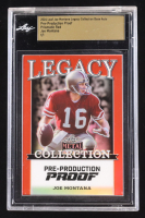 Joe Montana 2024 Leaf Joe Montana Legacy Base Auto Pre-Production Proof Prismatic Red #NNO #1/1 (Leaf Encapsulated) at PristineAuction.com