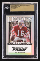 Joe Montana 2024 Leaf Joe Montana Legacy Base Auto Pre-Production Proof Prismatic Silver #NNO #1/1 (Leaf Encapsulated) at PristineAuction.com