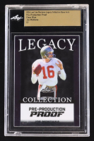 Joe Montana 2024 Leaf Joe Montana Legacy Base Auto Pre-Production Proof Clear Blue #NNO #1/1 (Leaf Encapsulated) at PristineAuction.com