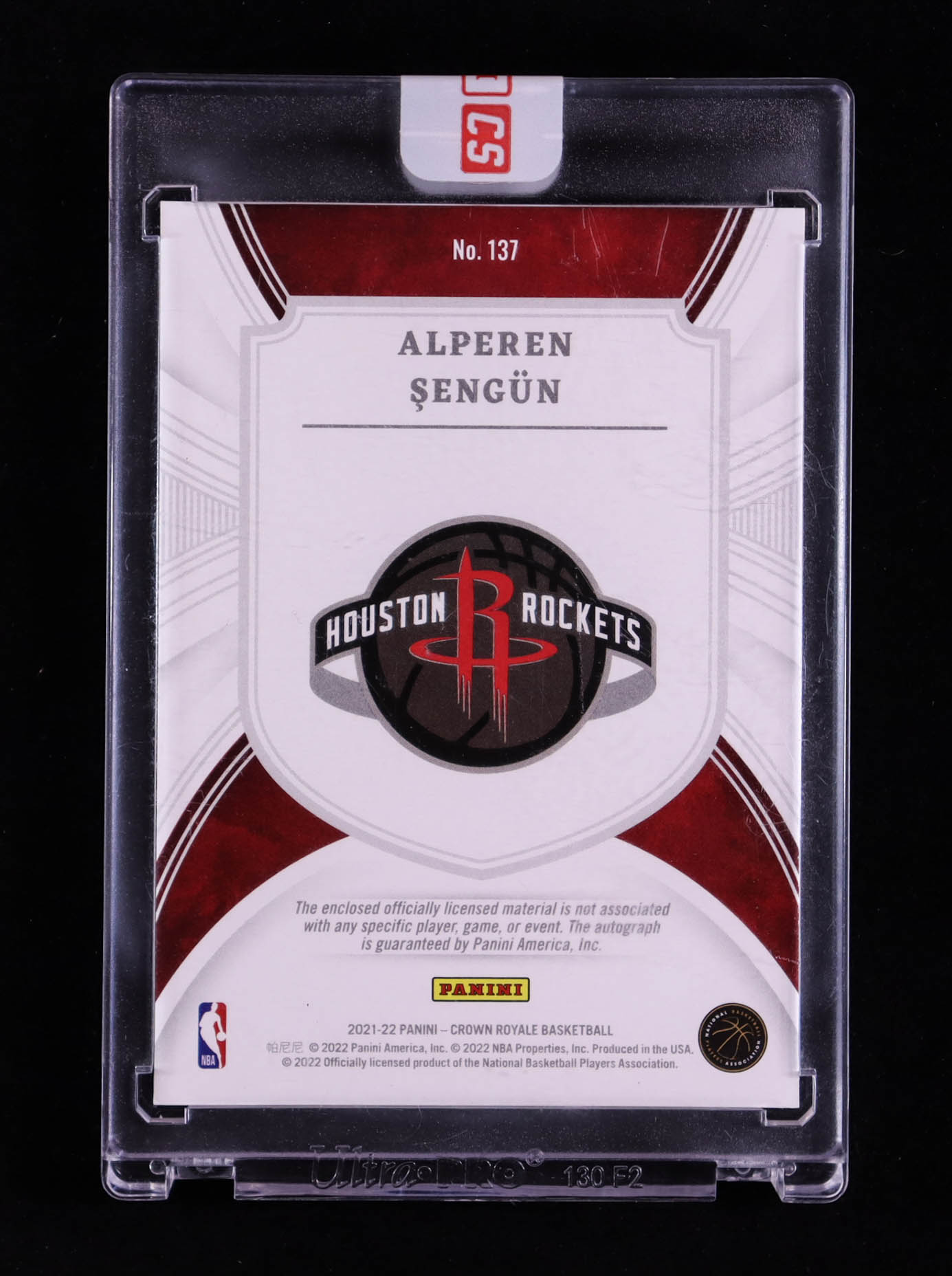 Alperen Sengun 2021-22 Crown Royale Jersey Autographs #137 RC #171/199 at PristineAuction.com Alperen Sengun 2021-22 Crown Royale Jersey Autographs #137 RC #171/199 at PristineAuction.com