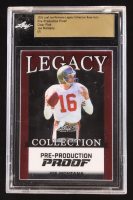 Joe Montana 2024 Leaf Joe Montana Legacy Base Auto Pre-Production Proof Clear Pink #NNO #1/1 (Leaf Encapsulated) at PristineAuction.com