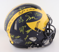 2023 Michigan Wolverines Full-Size Authentic On-Field Speed Helmet Team-Signed by (17) with J.J. McCarthy, Blake Corum, Roman Wilson, Colston Loveland Inscribed "Go Blue 15-0" & "23 Champs!" (Beckett) at PristineAuction.com