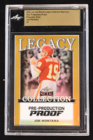 Joe Montana 2024 Leaf Joe Montana Legacy Base Auto Pre-Production Proof Prismatic Gold #NNO #1/1 (Leaf Encapsulated) at PristineAuction.com