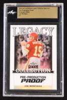 Joe Montana 2024 Leaf Joe Montana Legacy Base Auto Pre-Production Proof Prismatic White #NNO #1/1 (Leaf Encapsulated) at PristineAuction.com