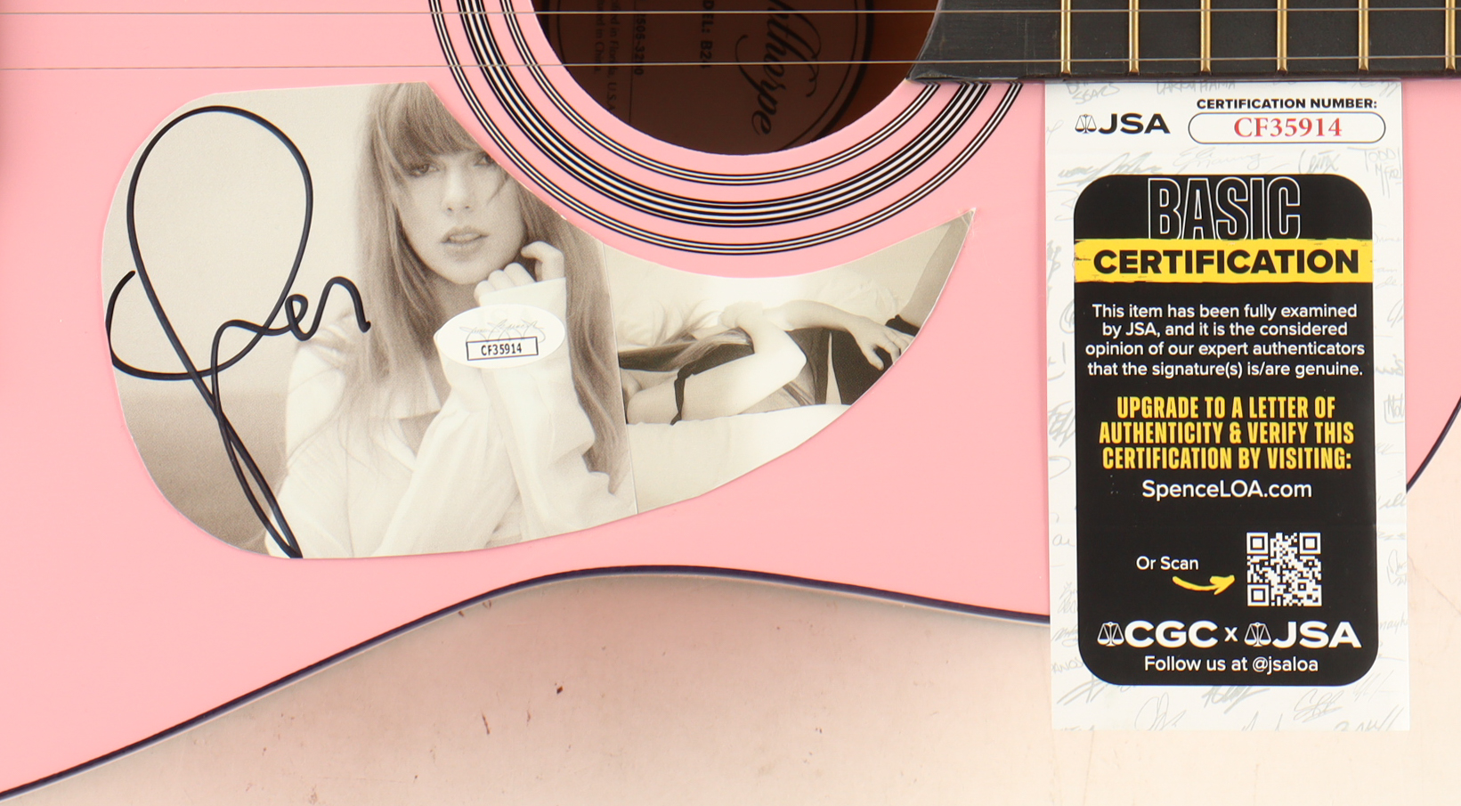 Taylor Swift Guitar with Signed Custom Insert Pickguard (JSA) at PristineAuction.com Taylor Swift Guitar with Signed Custom Insert Pickguard (JSA) at PristineAuction.com
