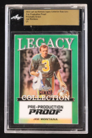 Joe Montana 2024 Leaf Joe Montana Legacy Base Auto Pre-Production Proof Prismatic Green #NNO #1/1 (Leaf Encapsulated) at PristineAuction.com