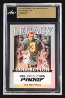 Joe Montana 2024 Leaf Joe Montana Legacy Base Auto Pre-Production Proof Prismatic Silver #NNO #1/1 (Leaf Encapsulated) at PristineAuction.com