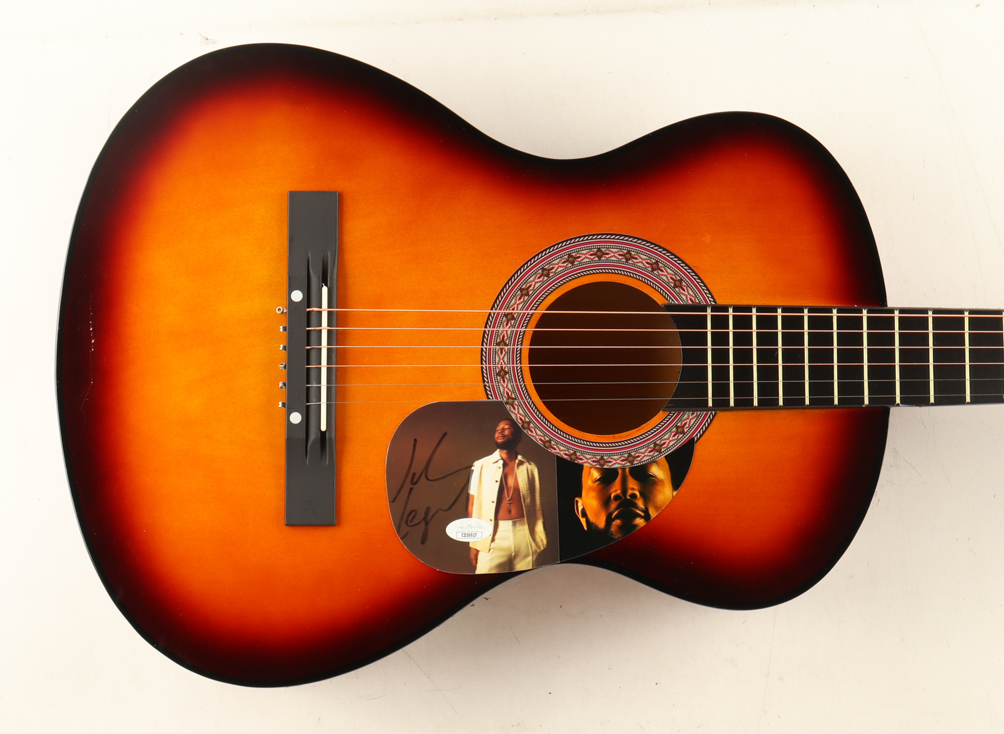 John Legend Guitar with Signed Custom Insert Pickguard (JSA) at PristineAuction.com John Legend Guitar with Signed Custom Insert Pickguard (JSA) at PristineAuction.com