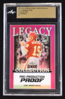 Joe Montana 2024 Leaf Joe Montana Legacy Base Auto Pre-Production Proof Prismatic Pink #NNO #1/1 (Leaf Encapsulated) at PristineAuction.com