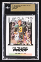 Joe Montana 2024 Leaf Joe Montana Legacy Base Auto Pre-Production Proof Prismatic White #NNO #1/1 (Leaf Encapsulated) at PristineAuction.com