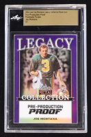 Joe Montana 2024 Leaf Joe Montana Legacy Base Auto Pre-Production Proof Prismatic Purple #NNO #1/1 (Leaf Encapsulated) at PristineAuction.com