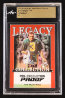 Joe Montana 2024 Leaf Joe Montana Legacy Base Auto Pre-Production Proof Prismatic Red #NNO #1/1 (Leaf Encapsulated) at PristineAuction.com