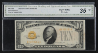 1928 United States of America $10 Ten Dollar Gold Certificate Note (PMG 30) at PristineAuction.com
