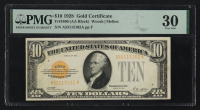 1928 United States of America $10 Ten Dollar Gold Certificate Note (PMG 30) at PristineAuction.com