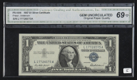 1957 United States of America $1 One Dollar Silver Certificate Note (CGA 69) at PristineAuction.com