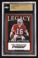 Joe Montana 2024 Leaf Joe Montana Legacy Base Auto Pre-Production Proof Clear Red #NNO #1/1 (Leaf Encapsulated) at PristineAuction.com