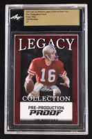 Joe Montana 2024 Leaf Joe Montana Legacy Base Auto Pre-Production Proof Clear Pink #NNO #1/1 (Leaf Encapsulated) at PristineAuction.com