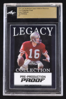 Joe Montana 2024 Leaf Joe Montana Legacy Base Auto Pre-Production Proof Clear Platinum #NNO #1/1 (Leaf Encapsulated) at PristineAuction.com