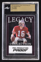 Joe Montana 2024 Leaf Joe Montana Legacy Base Auto Pre-Production Proof Clear Purple #NNO #1/1 (Leaf Encapsulated) at PristineAuction.com