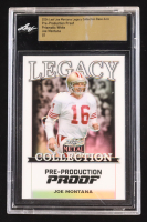 Joe Montana 2024 Leaf Joe Montana Legacy Base Auto Pre-Production Proof Prismatic White #NNO #1/1 (Leaf Encapsulated) at PristineAuction.com