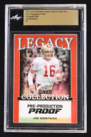 Joe Montana 2024 Leaf Joe Montana Legacy Base Auto Pre-Production Proof Prismatic Red #NNO #1/1 (Leaf Encapsulated) at PristineAuction.com
