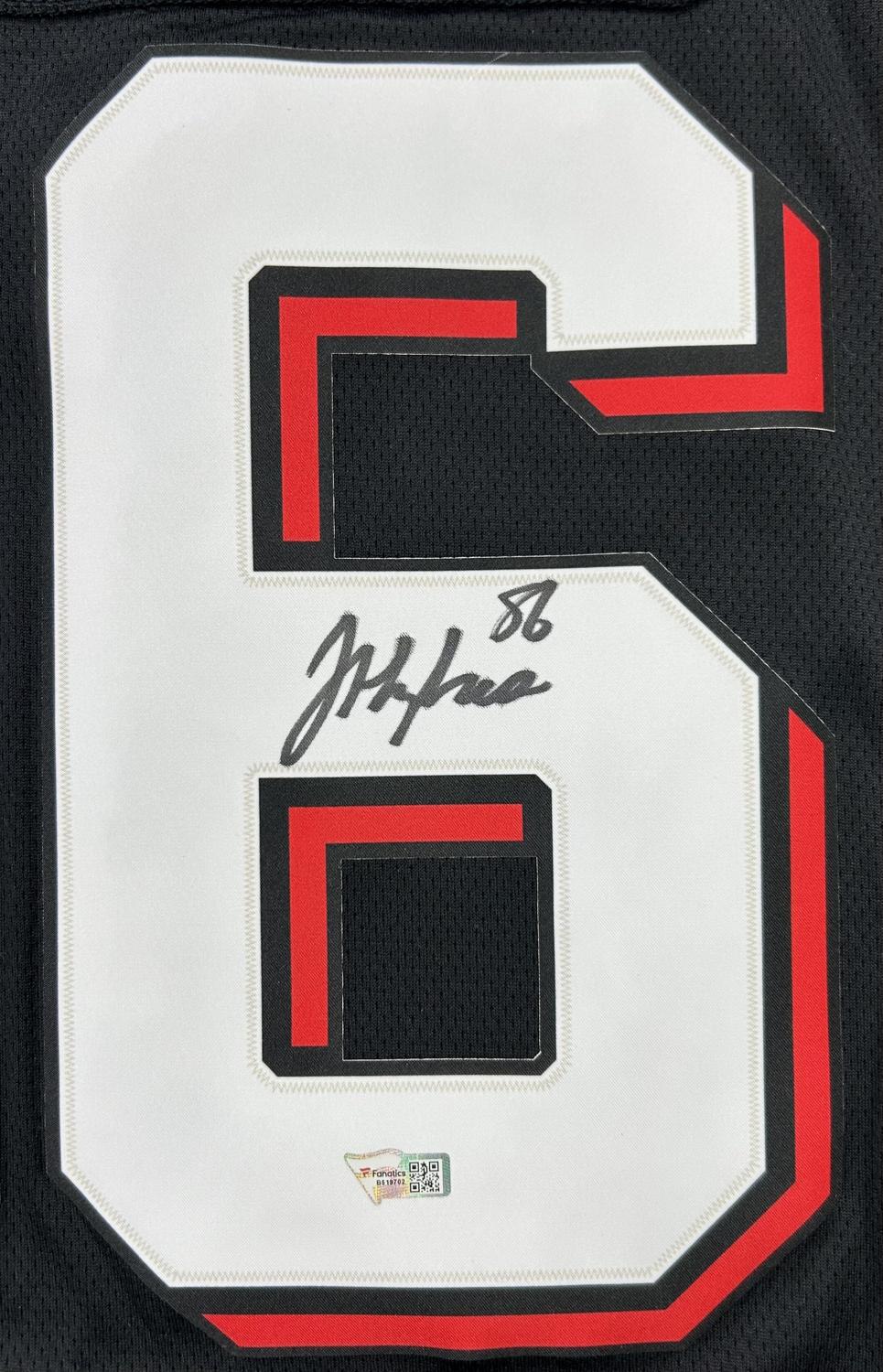 Jack Hughes Signed Devils Alternate Fanatics Premium Jersey (Fanatics) at PristineAuction.com Jack Hughes Signed Devils Alternate Fanatics Premium Jersey (Fanatics) at PristineAuction.com