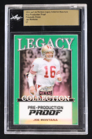 Joe Montana 2024 Leaf Joe Montana Legacy Base Auto Pre-Production Proof Prismatic Green #NNO #1/1 (Leaf Encapsulated) at PristineAuction.com
