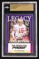 Joe Montana 2024 Leaf Joe Montana Legacy Base Auto Pre-Production Proof Prismatic Purple #NNO #1/1 (Leaf Encapsulated) at PristineAuction.com