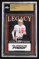 Joe Montana 2024 Leaf Joe Montana Legacy Base Auto Pre-Production Proof Clear Red #NNO #1/1 (Leaf Encapsulated) at PristineAuction.com