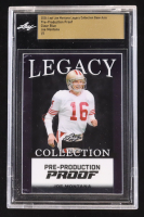 Joe Montana 2024 Leaf Joe Montana Legacy Base Auto Pre-Production Proof Clear Blue #NNO #1/1 (Leaf Encapsulated) at PristineAuction.com