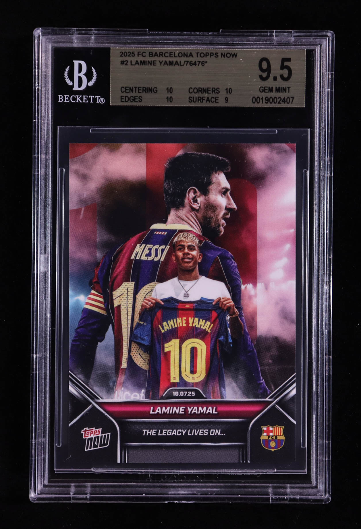 Lamine Yamal 2025-26 FC Barcelona Topps Now #2 (BGS 9.5) at PristineAuction.com Lamine Yamal 2025-26 FC Barcelona Topps Now #2 (BGS 9.5) at PristineAuction.com