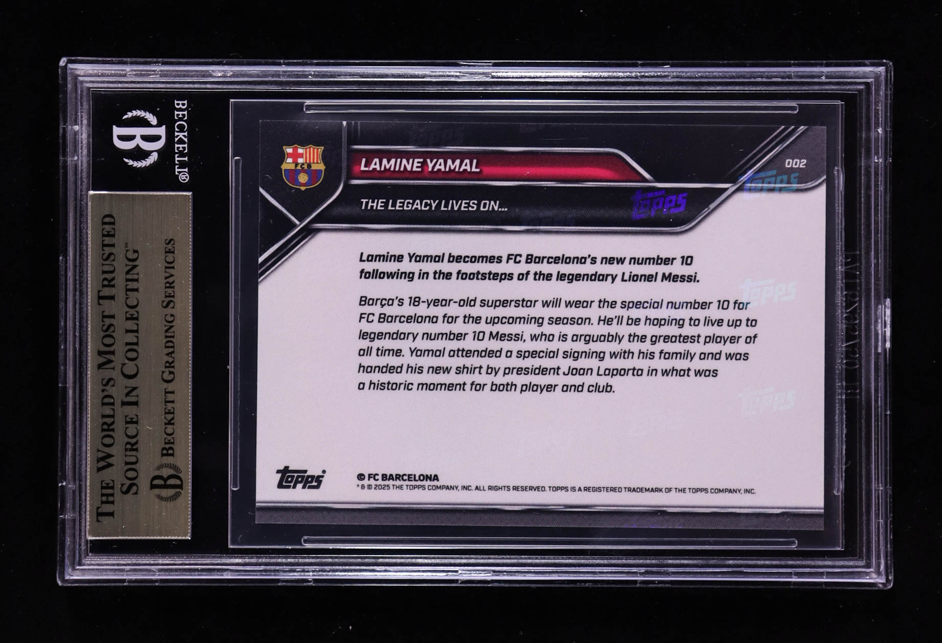 Lamine Yamal 2025-26 FC Barcelona Topps Now #2 (BGS 9.5) at PristineAuction.com Lamine Yamal 2025-26 FC Barcelona Topps Now #2 (BGS 9.5) at PristineAuction.com