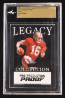 Joe Montana 2024 Leaf Joe Montana Legacy Base Auto Pre-Production Proof Clear #NNO #1/1 (Leaf Encapsulated) at PristineAuction.com
