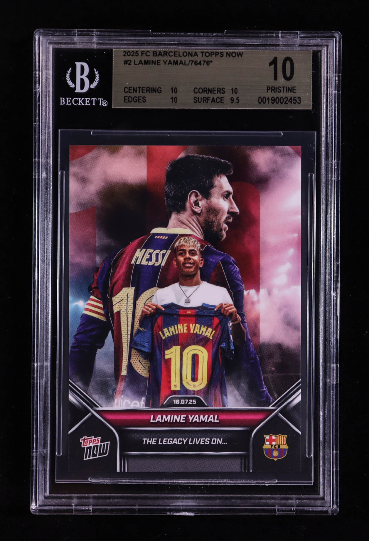 Lamine Yamal 2025-26 FC Barcelona Topps Now #2 (BGS 10) at PristineAuction.com Lamine Yamal 2025-26 FC Barcelona Topps Now #2 (BGS 10) at PristineAuction.com