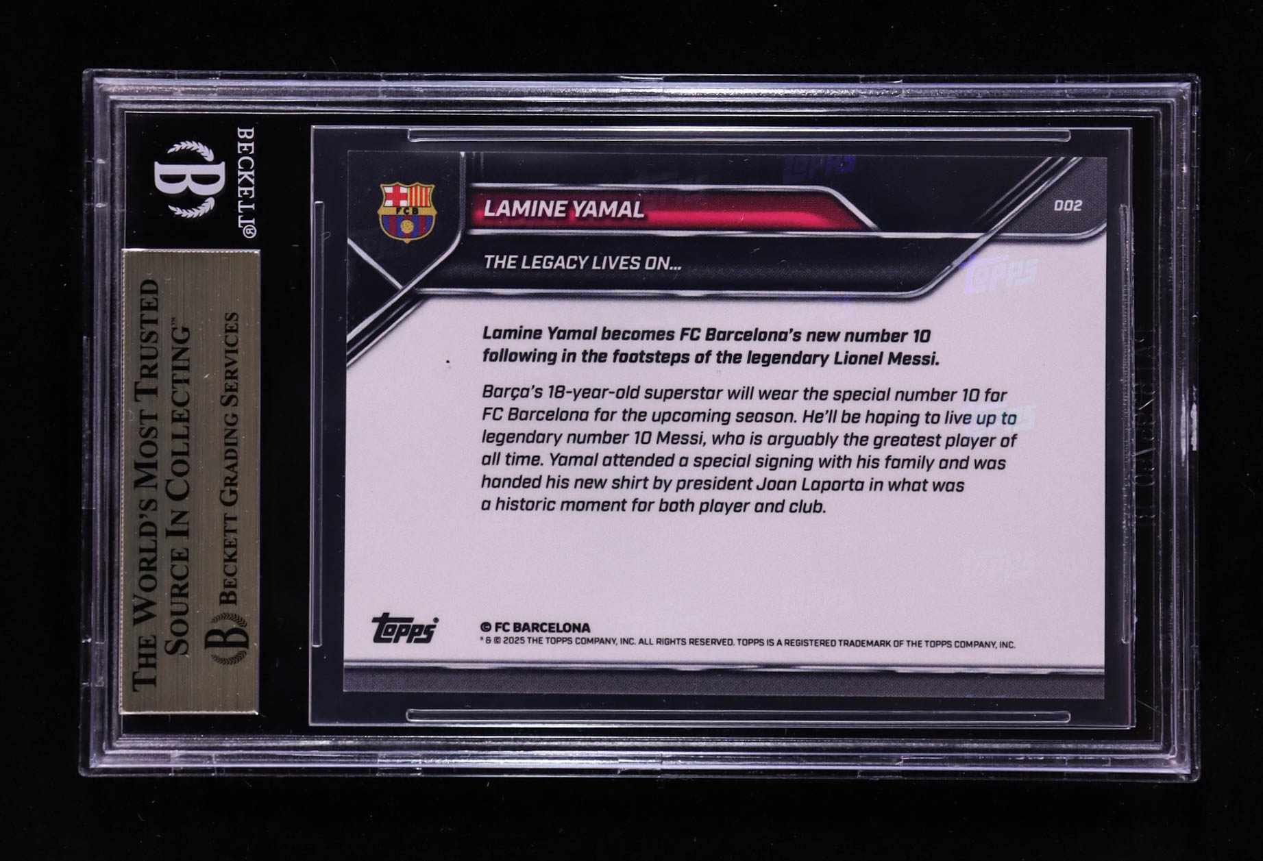 Lamine Yamal 2025-26 FC Barcelona Topps Now #2 (BGS 10) at PristineAuction.com Lamine Yamal 2025-26 FC Barcelona Topps Now #2 (BGS 10) at PristineAuction.com