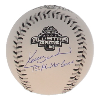 Kerry Wood Signed 2003 All-Star Game Logo Baseball Inscribed "1st All-Star Game" (JSA) at PristineAuction.com Kerry Wood Signed 2003 All-Star Game Logo Baseball Inscribed "1st All-Star Game" (JSA) at PristineAuction.com